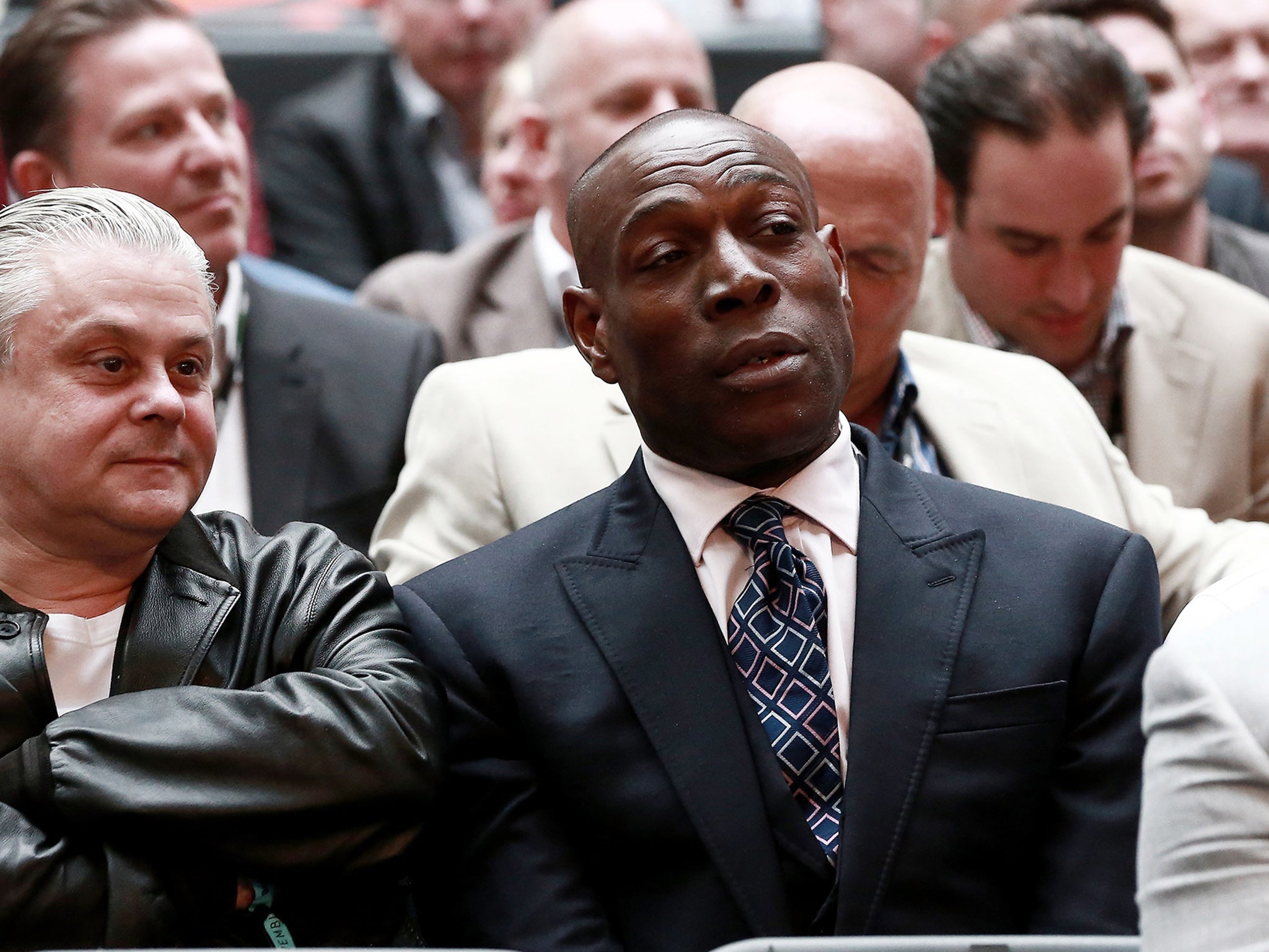 Frank Bruno watches Froch-Groves at Wembley Stadium last year
