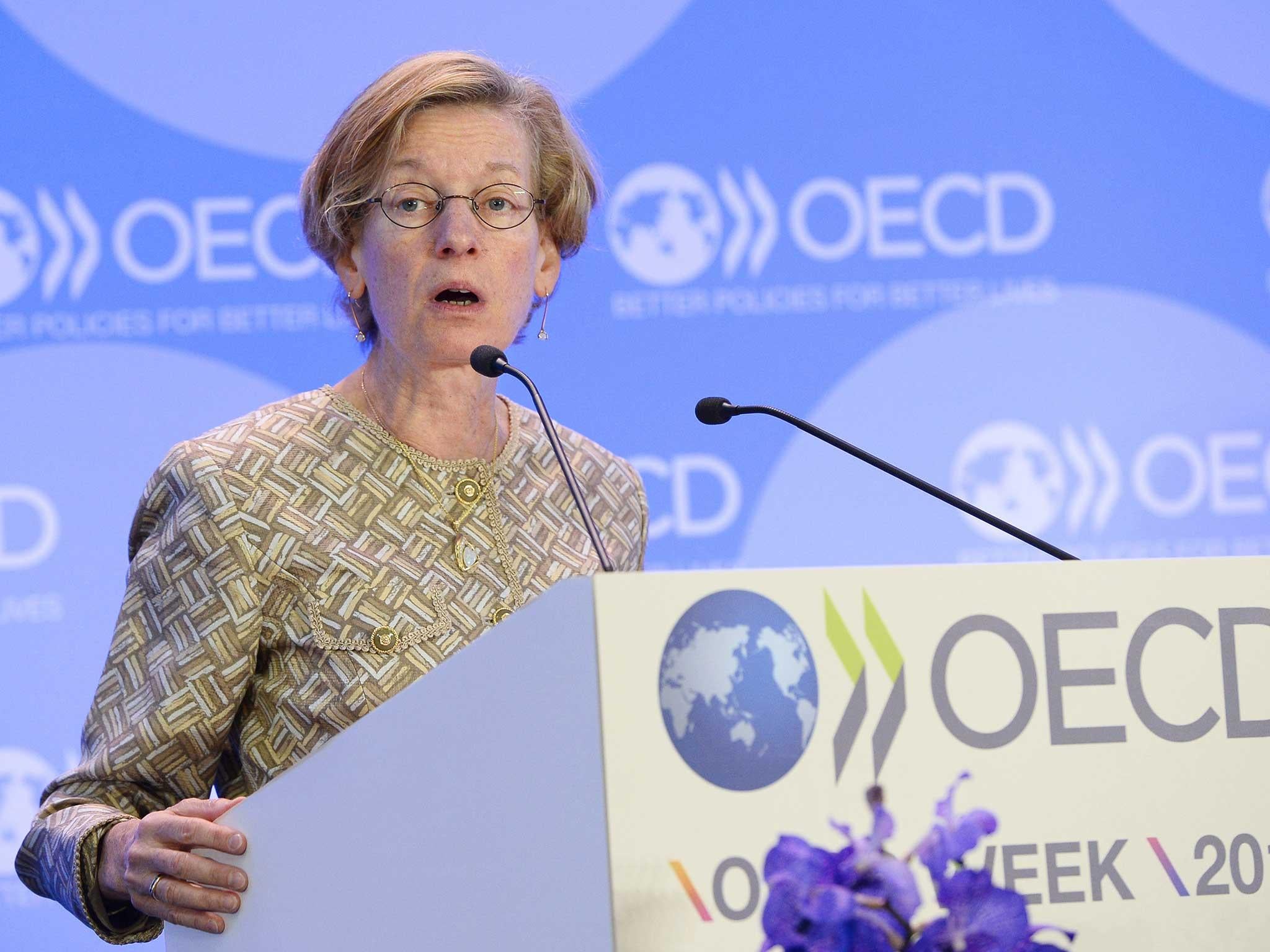 OECD chief economist Catherine Mann: the institution warned the world economy was in a ‘low growth trap’
