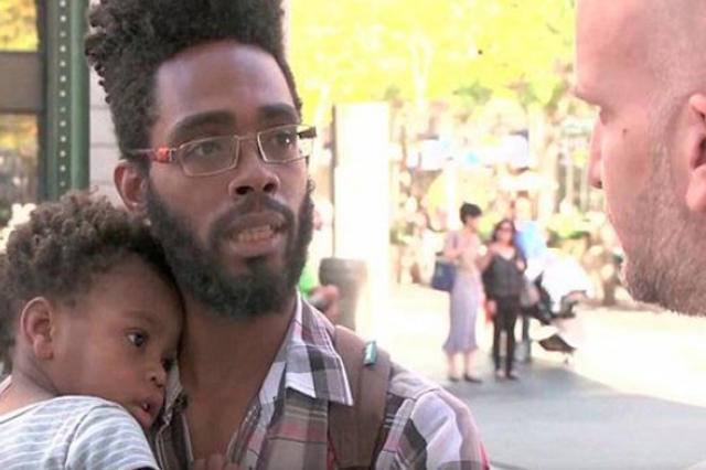 Single father James Moss and his son Zhi have received over $30,000 in online donations