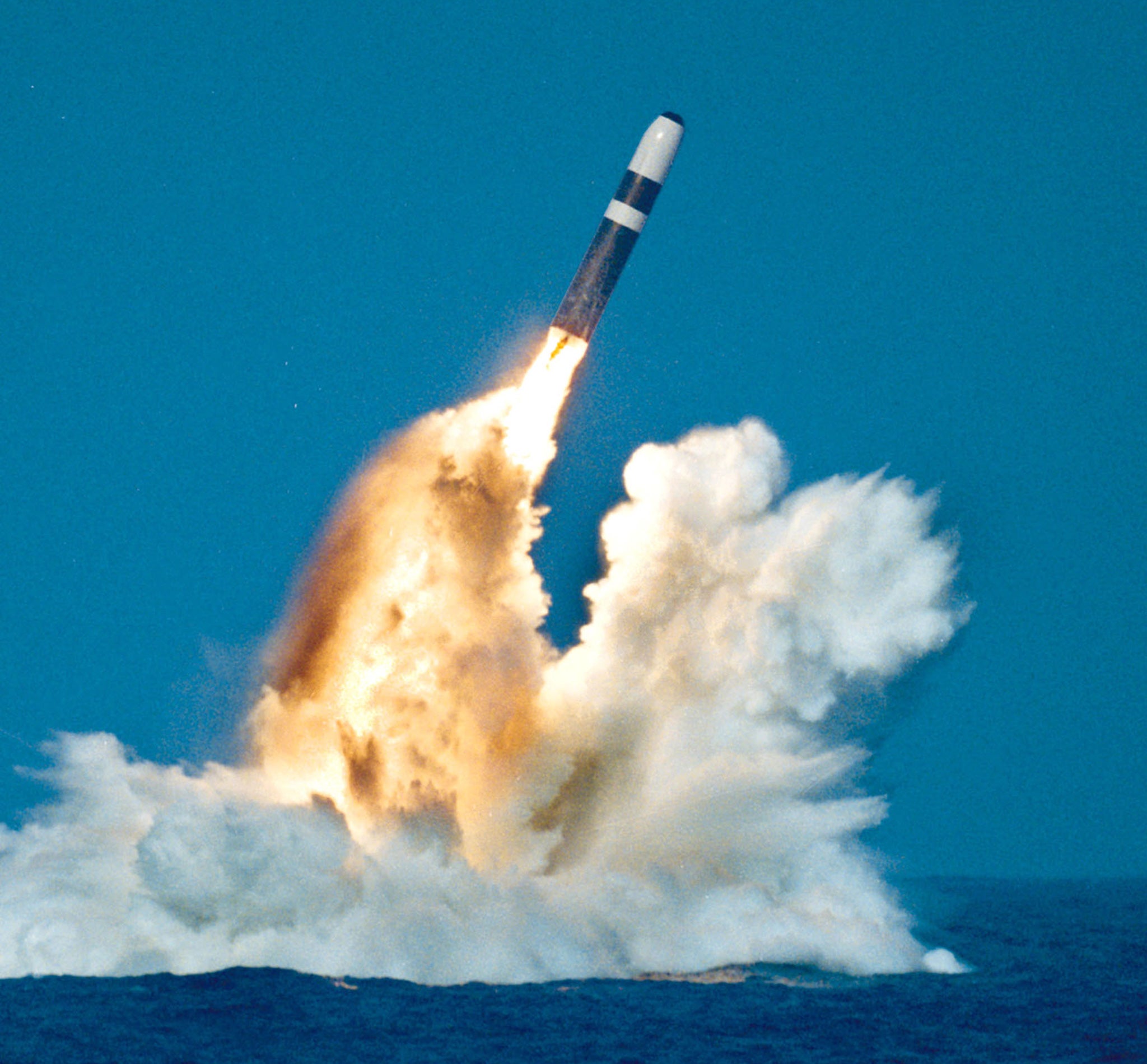 A Trident II, Or D-5 Missile, Is Launched From An Ohio-Class Submarine