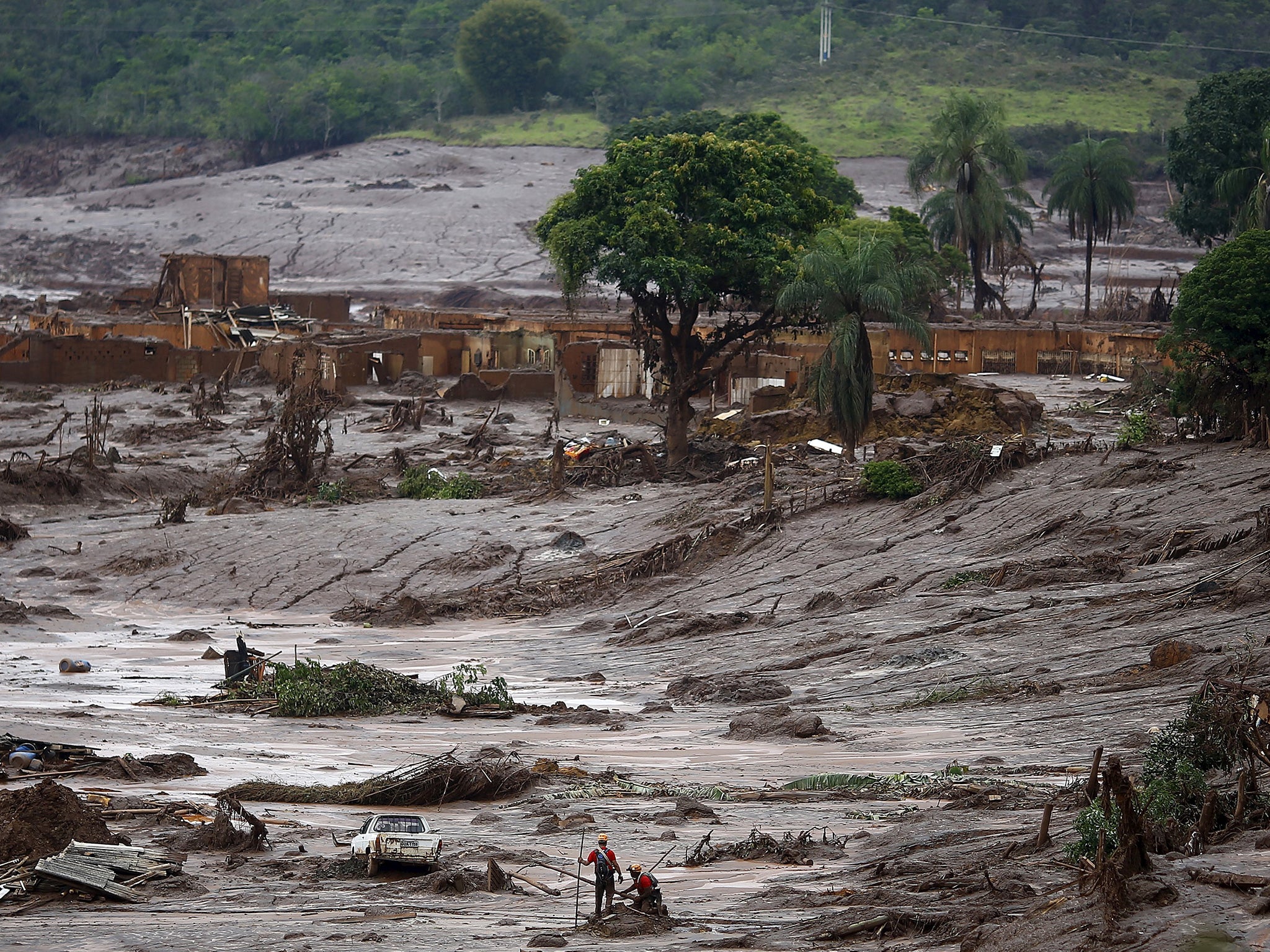 Mudslides, which followed the dam’s collapse, engulfed villages in Minas Gerais state