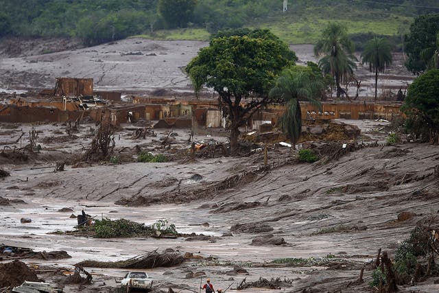 Mudslides, which followed the dam’s collapse, engulfed villages in Minas Gerais state