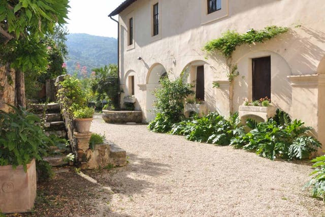 Saintly splendour: The villa's exterior