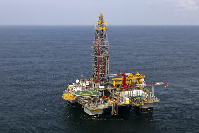 A Tullow Oil company offshore oil platform off the coasts of the French overseas department of Guiana