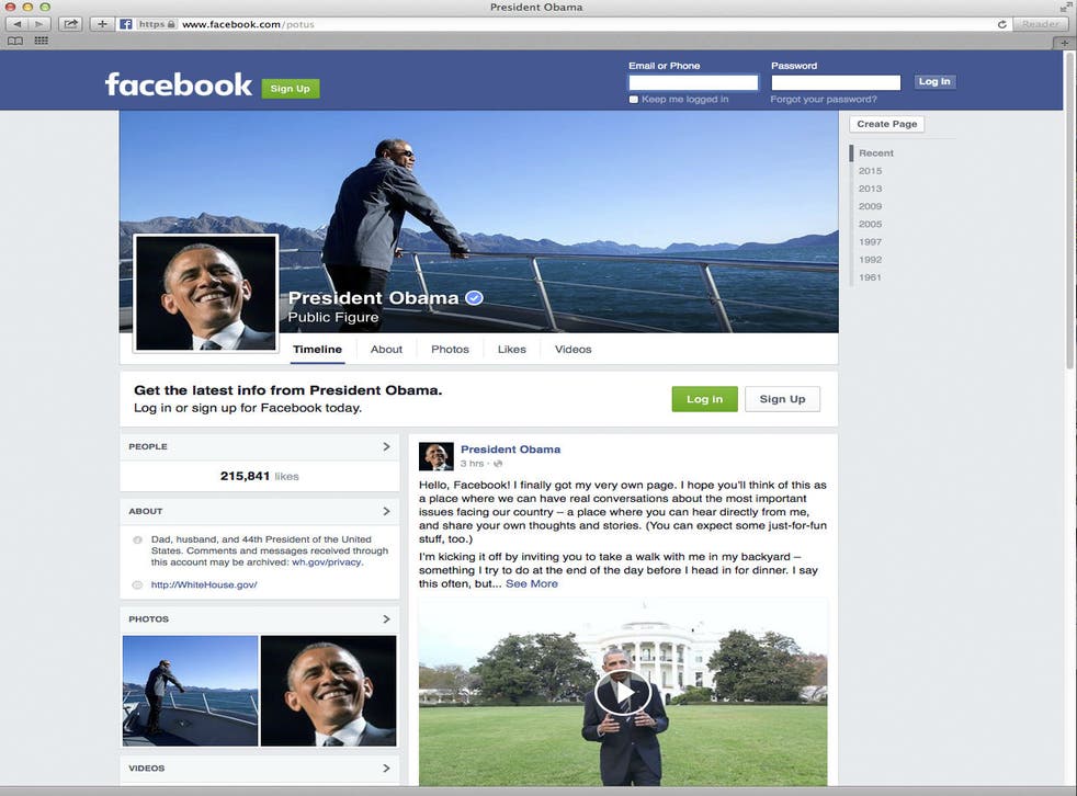 Mr Obama has joined FB