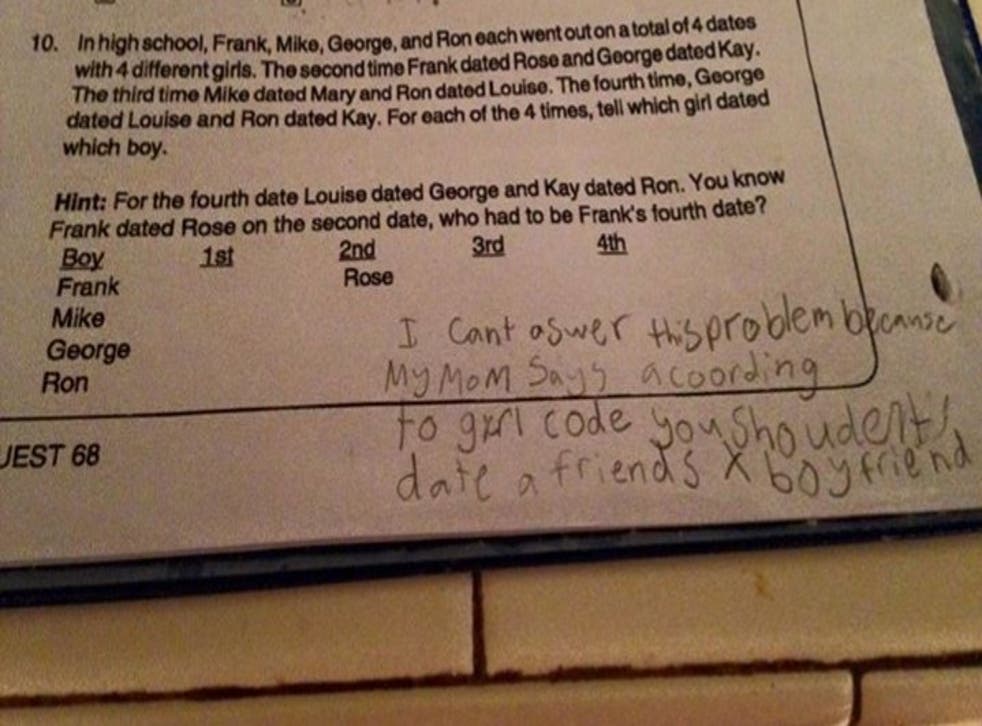 The young student's answer which has been winning over the Internet