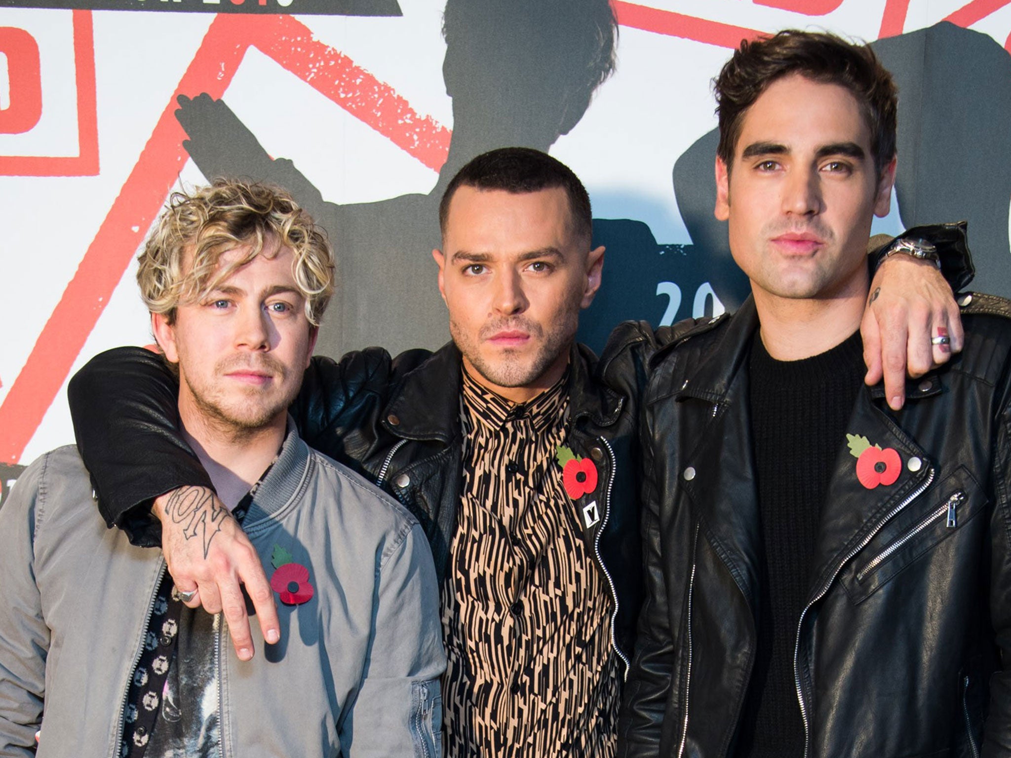 Busted members James Bourne, Matt Willis and Charlie Simpson
