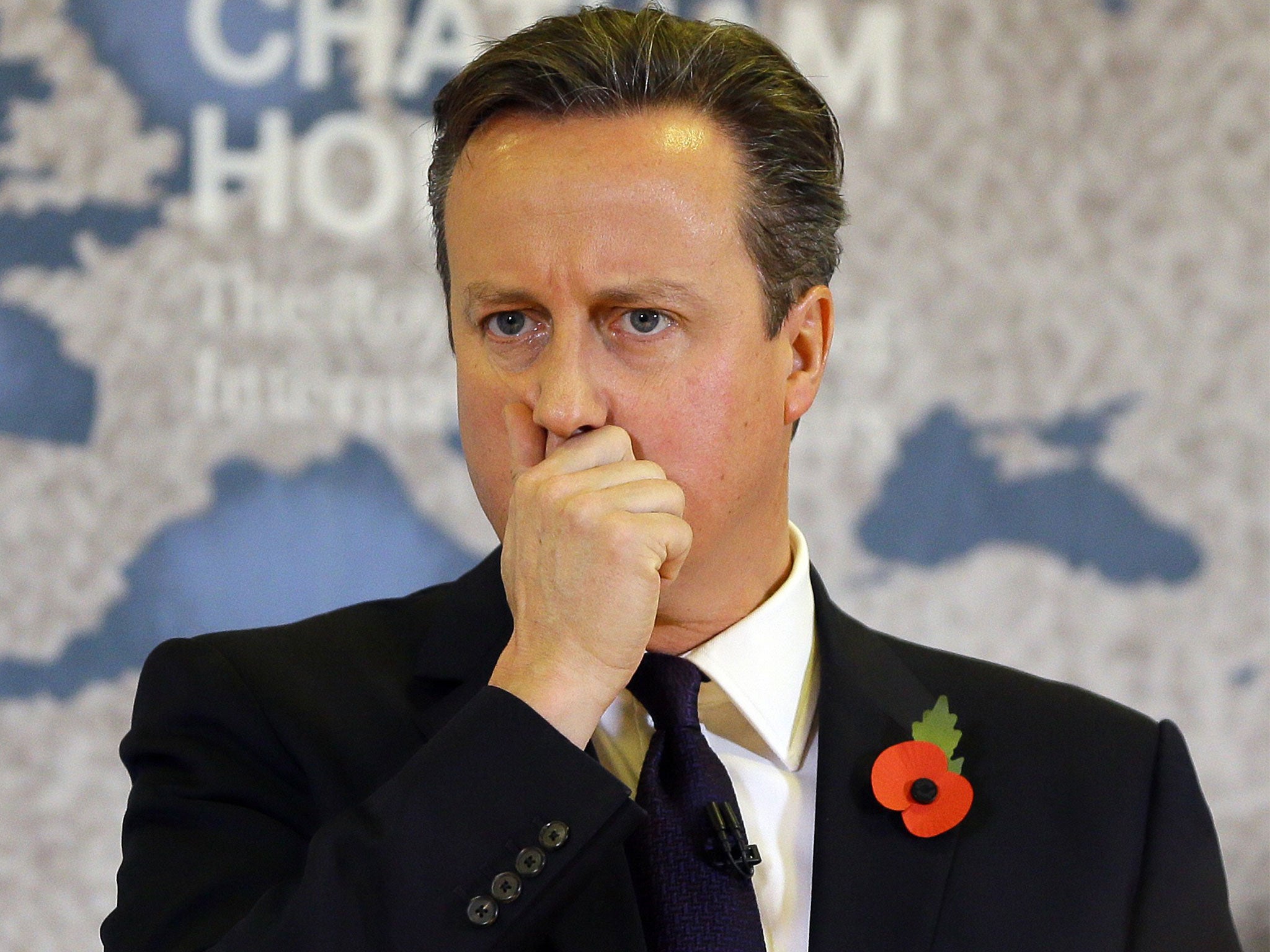 David Cameron delivers his speech on Tuesday