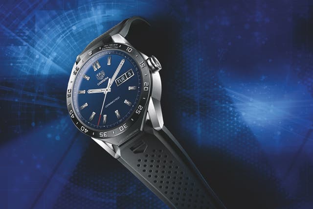 The Tag Heuer Connected smartwatch, with its realistic virtual watch face