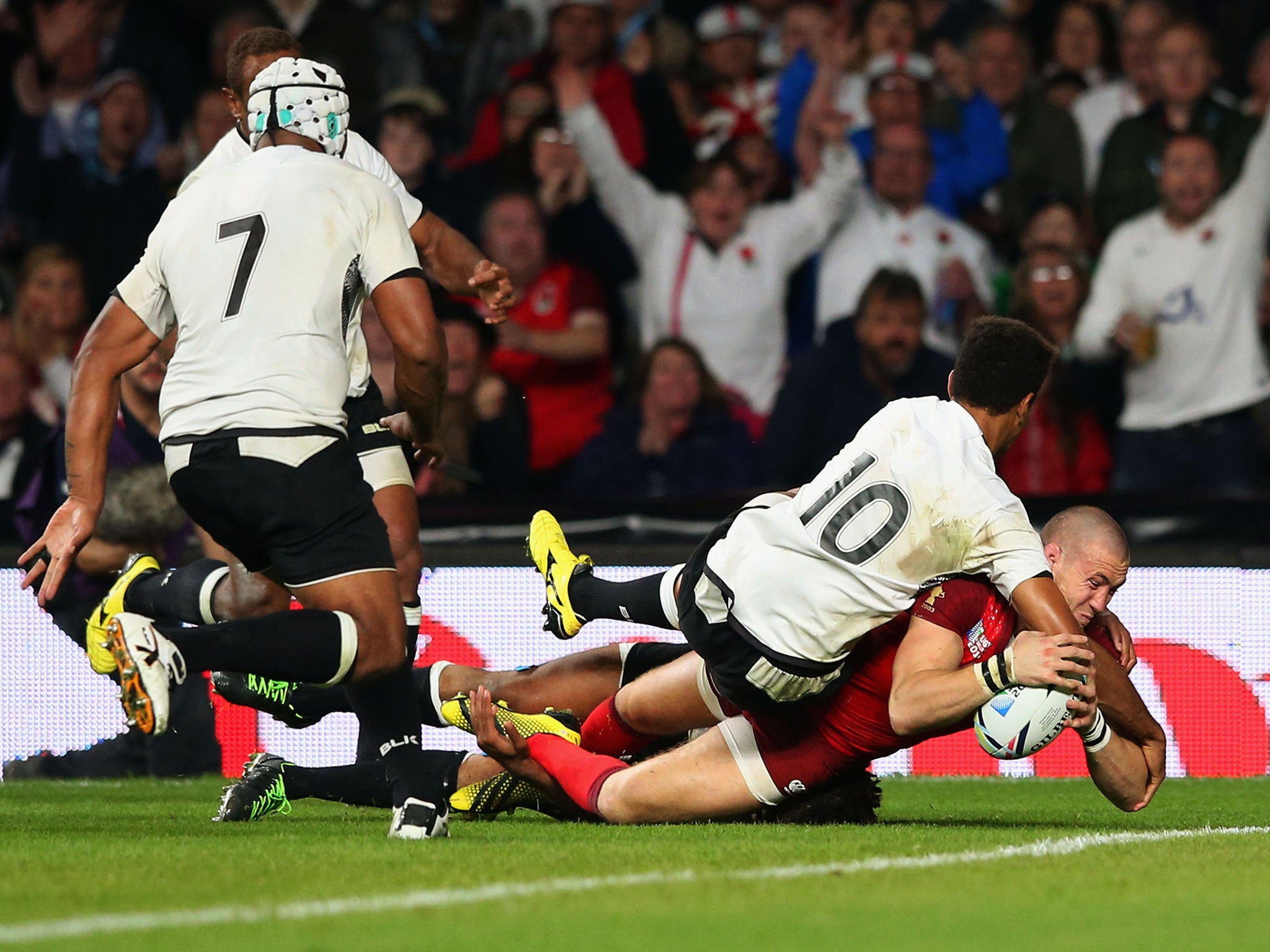 Mike Brown scored in the victory over Fiji