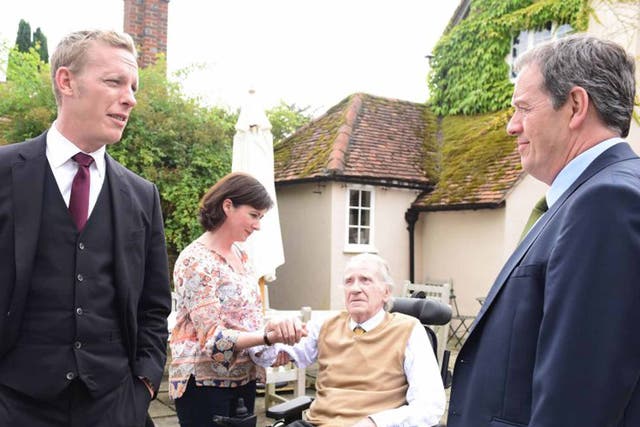 Case closed: Laurence Fox, Mali Harries, David Warner and Kevin Whately in 'Lewis'