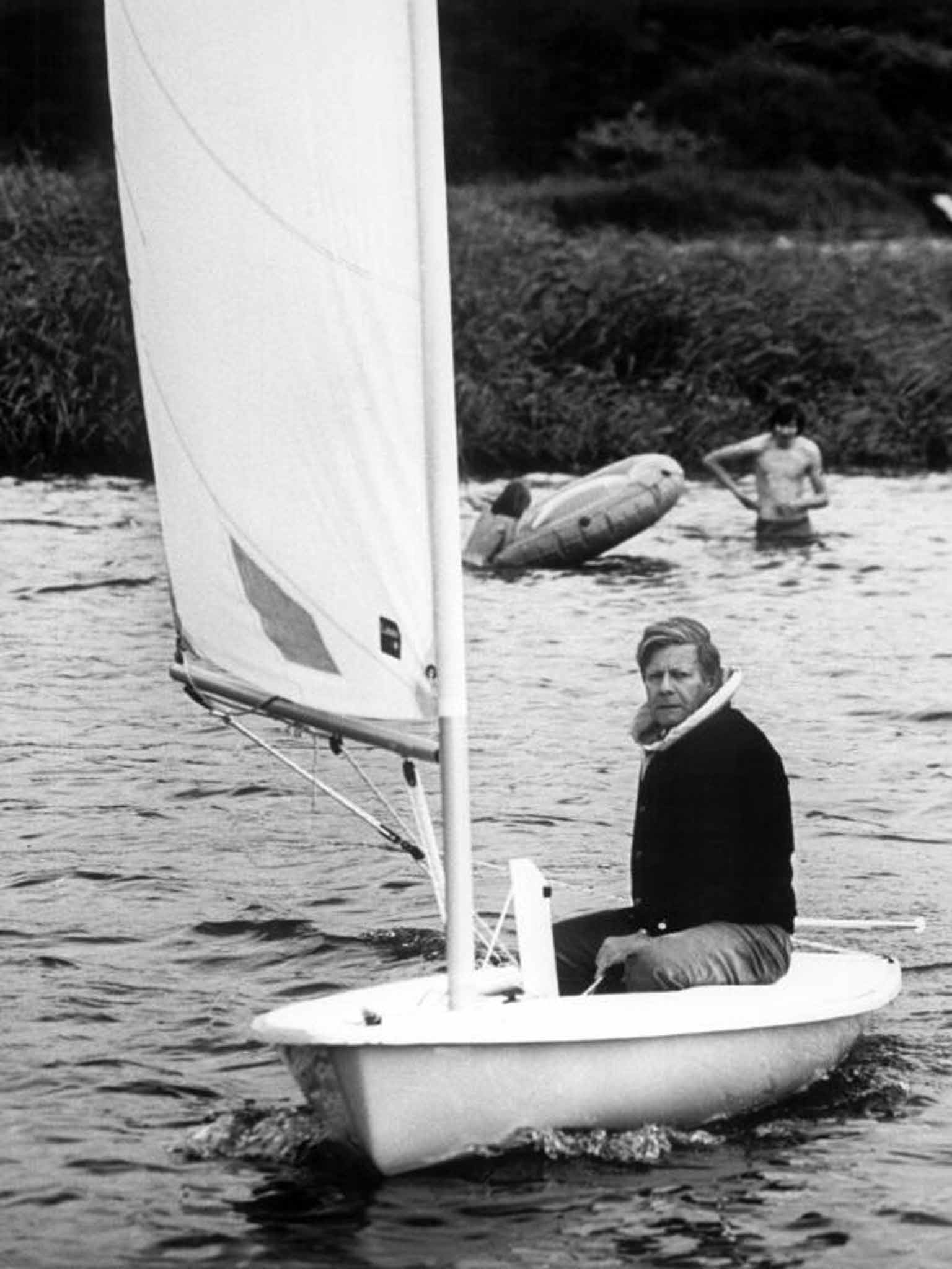 On?holiday in?1978 on a?boat given to?him by the?Canadian?prime minister?Pierre?Trudeau
