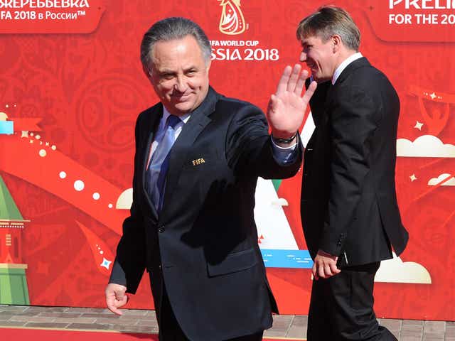 Greg Dyke said Fifa must consider Vitaly Mutko’s (pictured) position on the executive committee