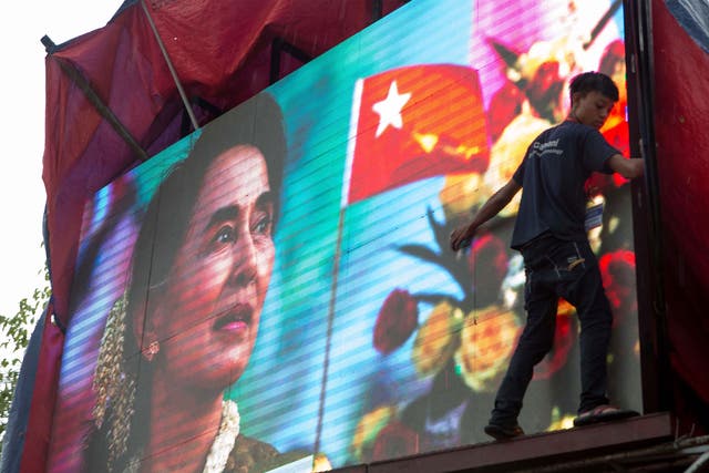 Aung San Suu Kyi is prevented from serving as president by a constitutional hurdle