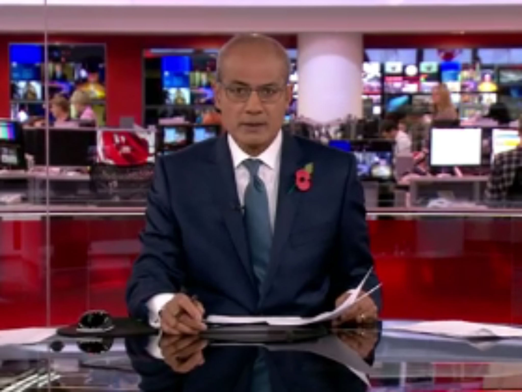George Alagiah presents the News at Six