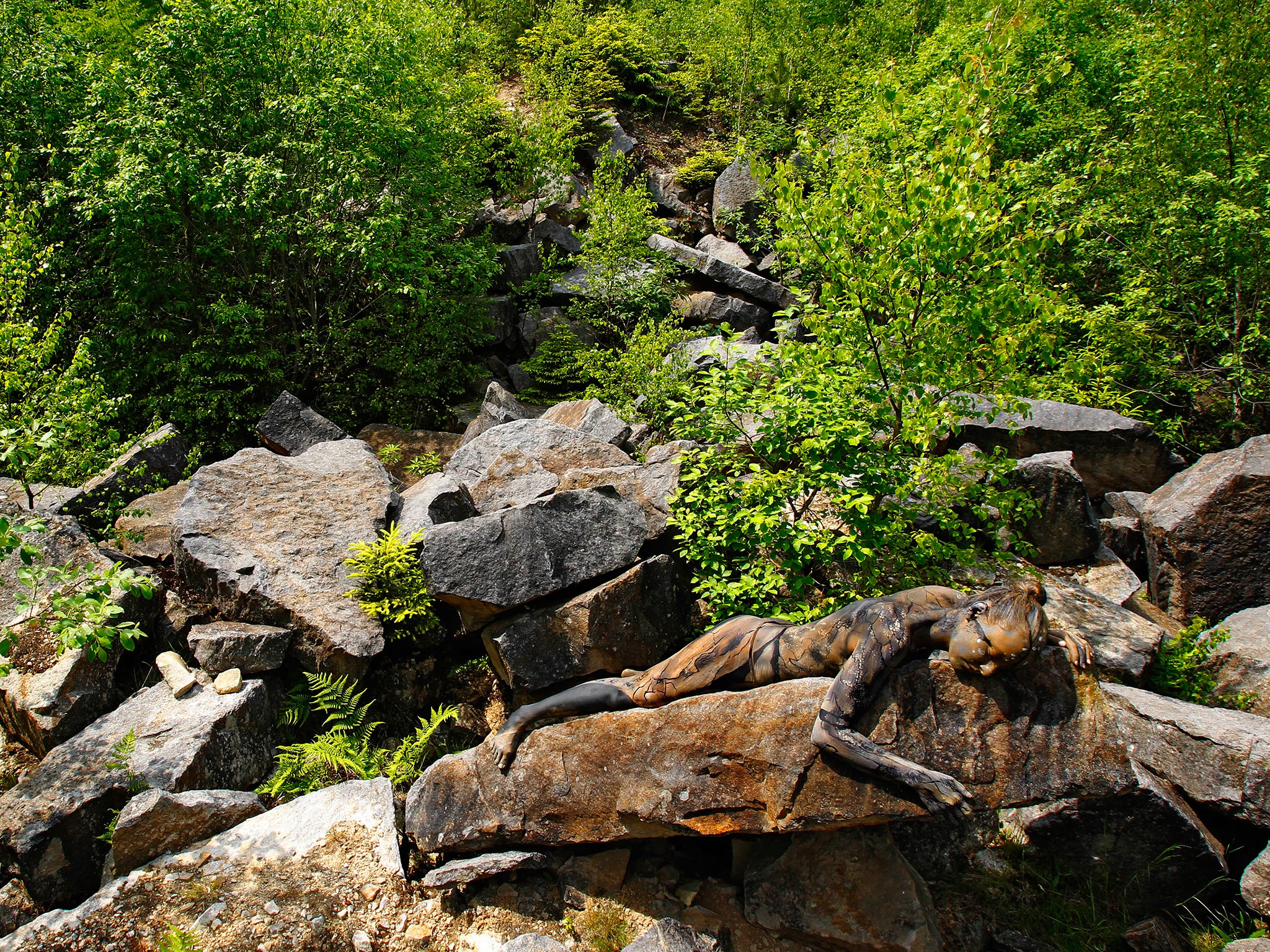 Can You Spot The Woman In These Pictures Bodypaint Artist Blends Model Into Country Scenes The Independent