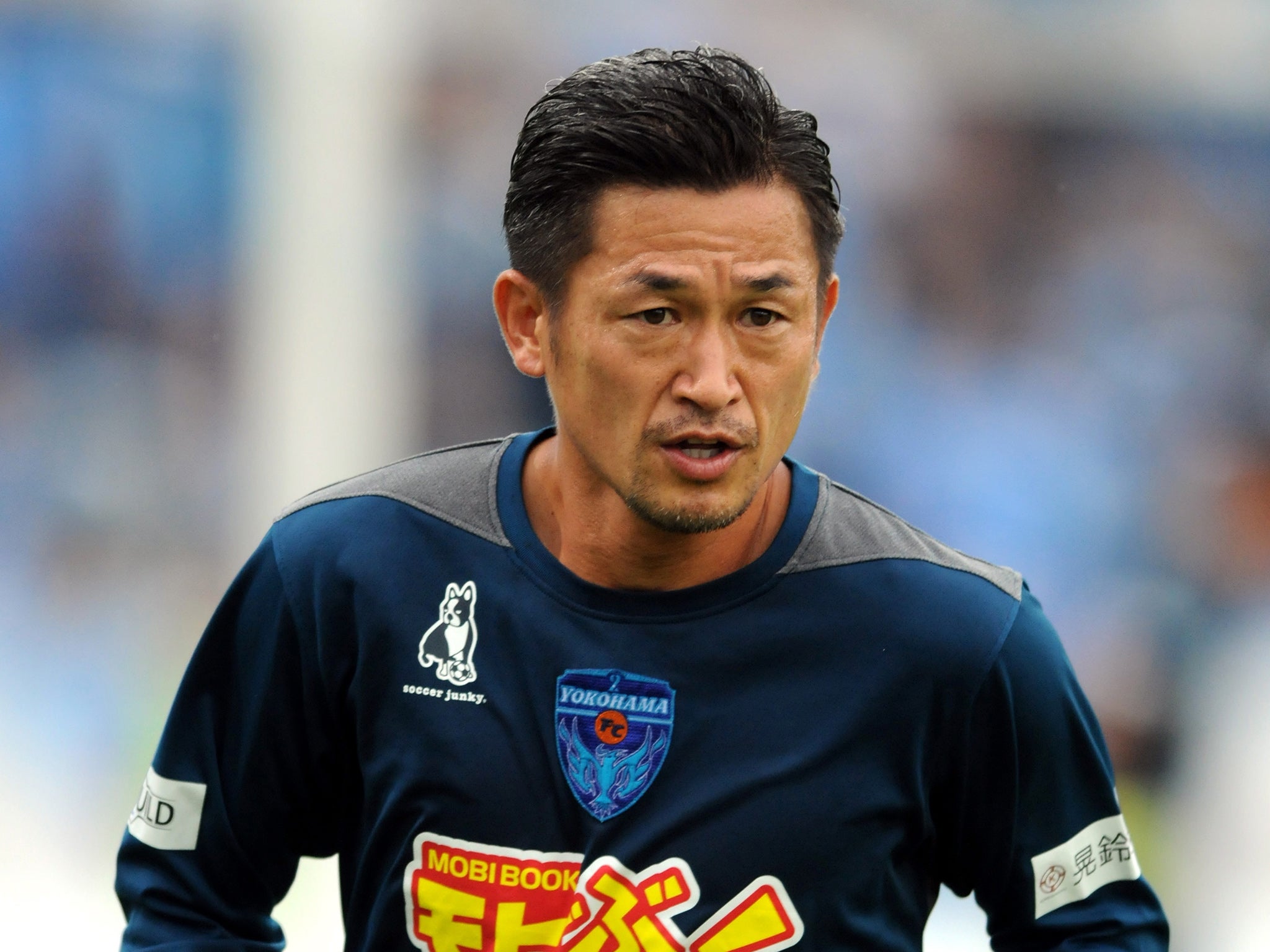 Yokohama striker Kazuyoshi Miura