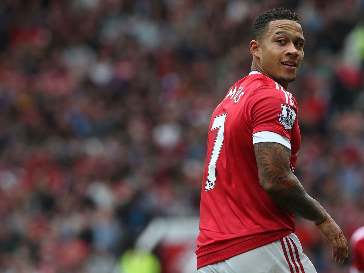 Manchester United outcast Memphis Depay snapped looking glum as he
