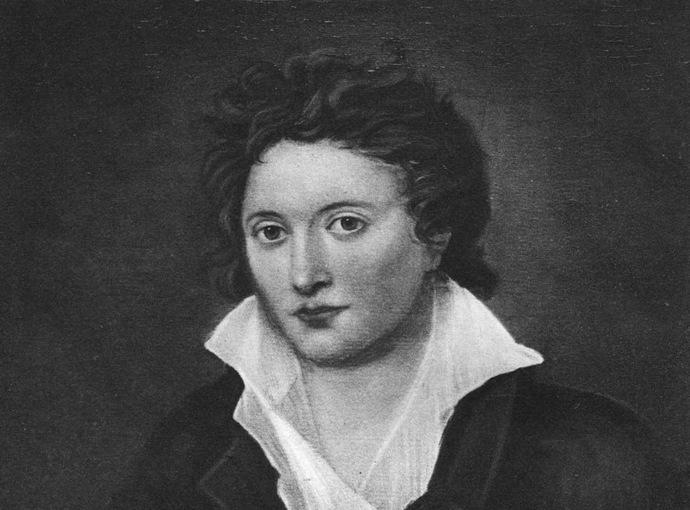 The English poet Percy B Shelley