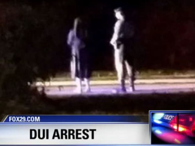 Witnesses took pictures of the nun being given a field sobriety test