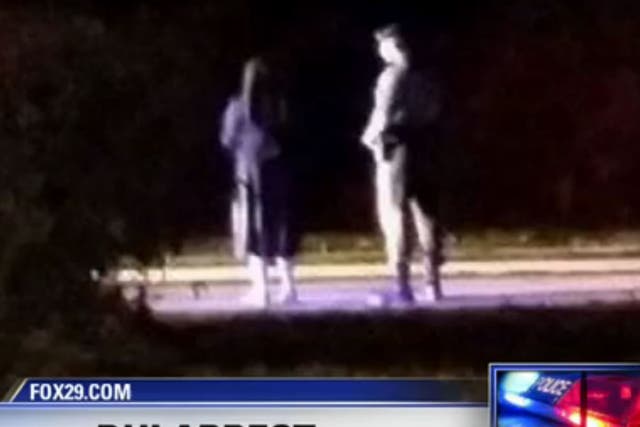 Witnesses took pictures of the nun being given a field sobriety test