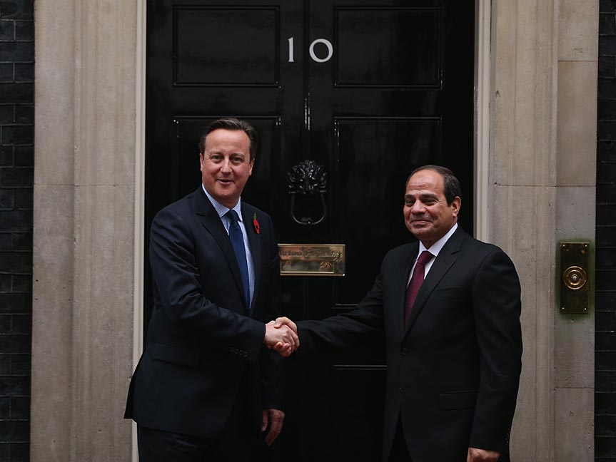 Cameron with... Abdel Fatah al-Sisi