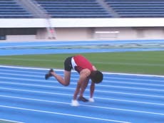 Fastest 100m running on all fours record broken by Tokyo’s monkey man