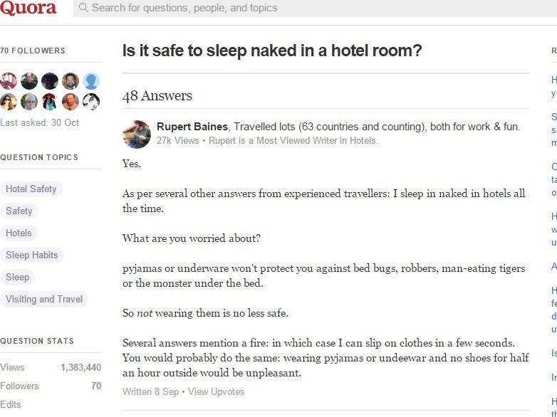 Sleeping naked in a hotel room is 'perfectly safe', travellers report, The  Independent