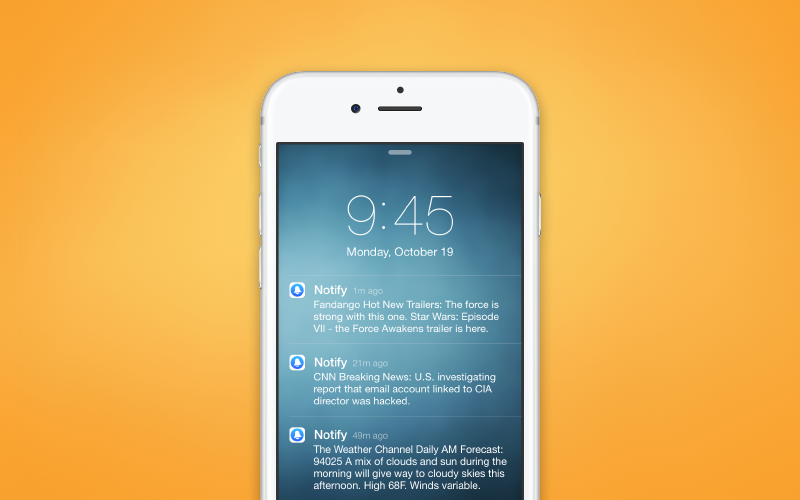 Notify will give you constant lock screen updates on topics you care about