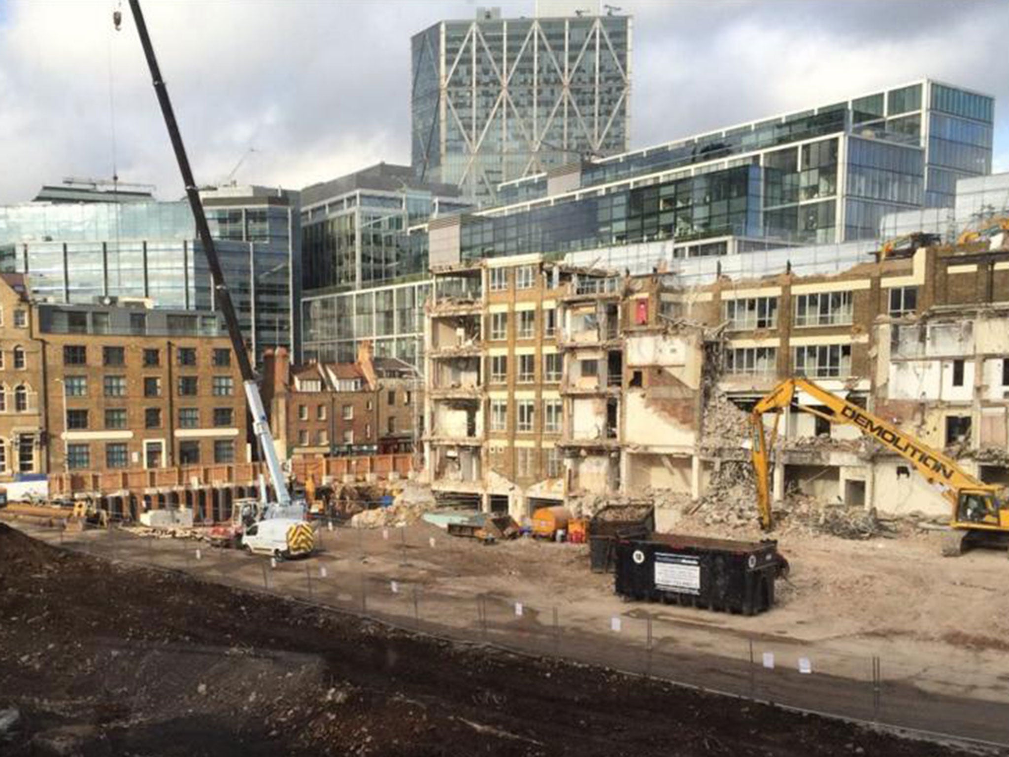   The bomb was found on a construction site in Spitalfields, east London