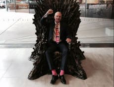 Jon Snow sits on Game of Thrones' iconic throne