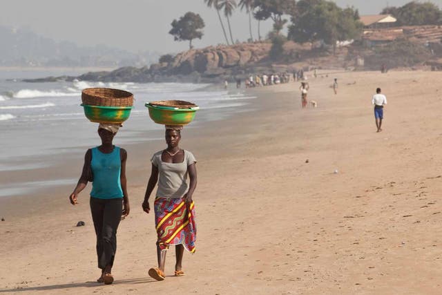 The coast is clear: Freetown Peninsula's
idyllic shoreline