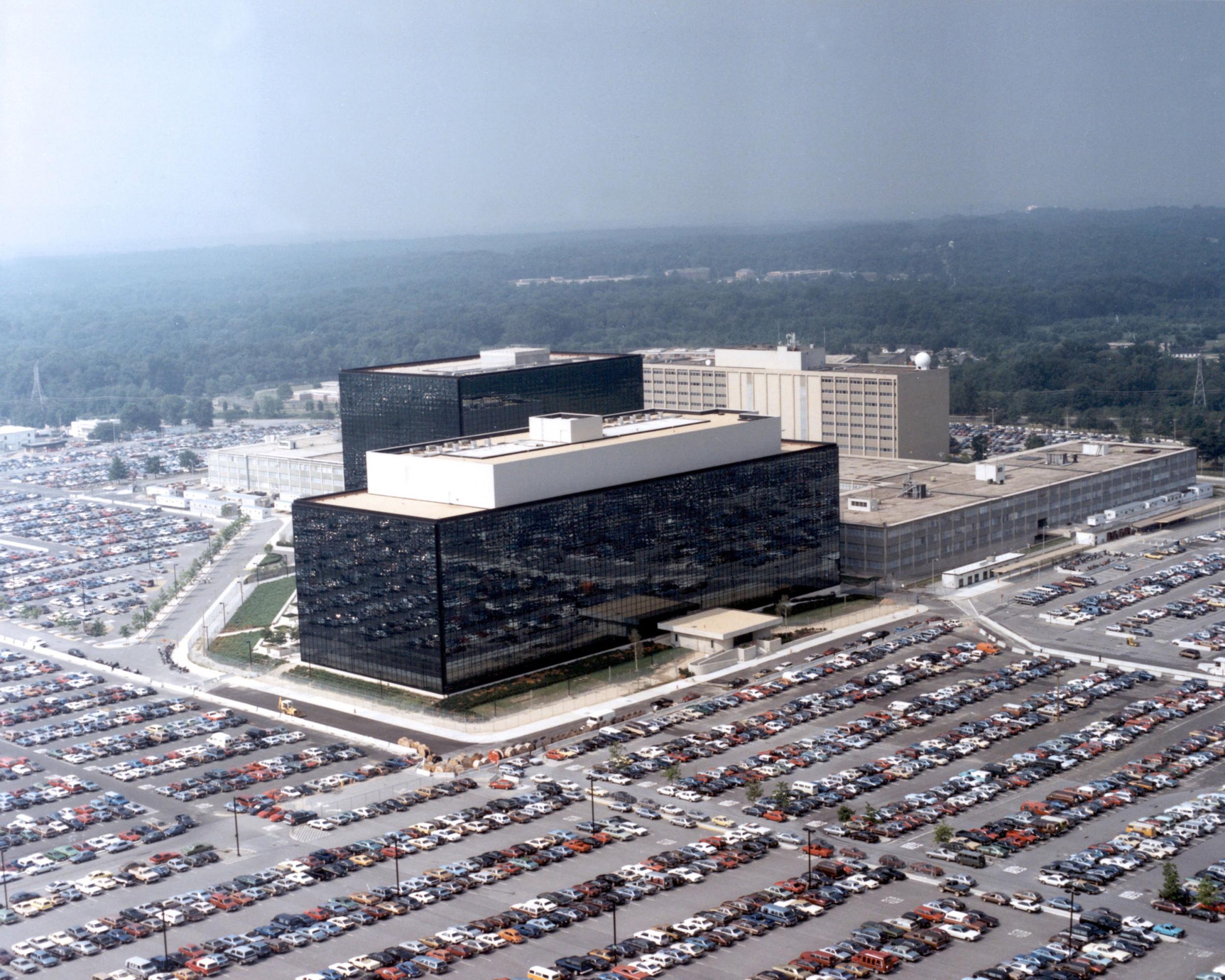 The imposing-looking NSA headquarters in Fort Meade, Maryland