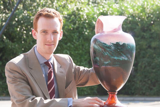 John Keightley with the Galle vase