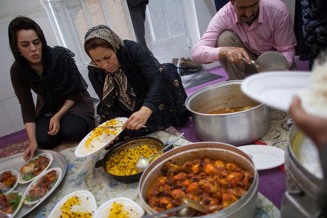 Iranians prepare food