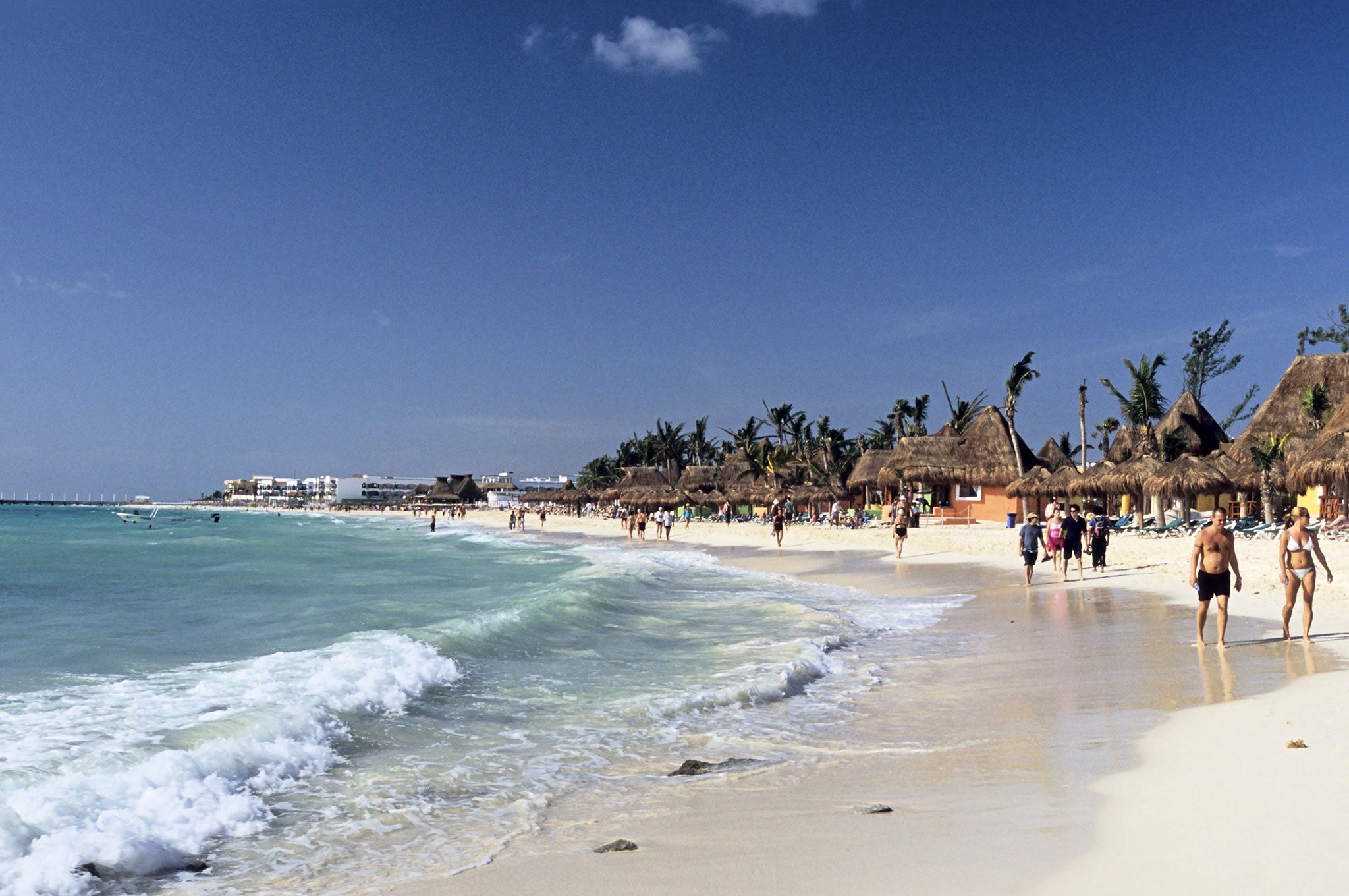 A beach on the Playa del Carmen, Mexico