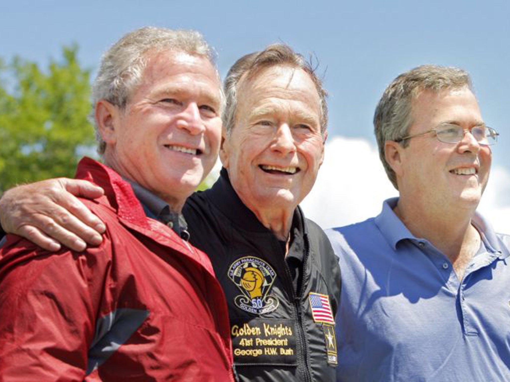 Political dynasty: George HW Bush with sons George and Jeb