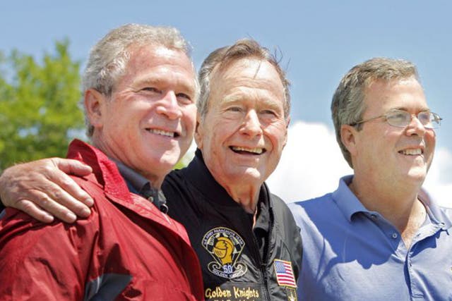 Political dynasty: George HW Bush with sons George and Jeb