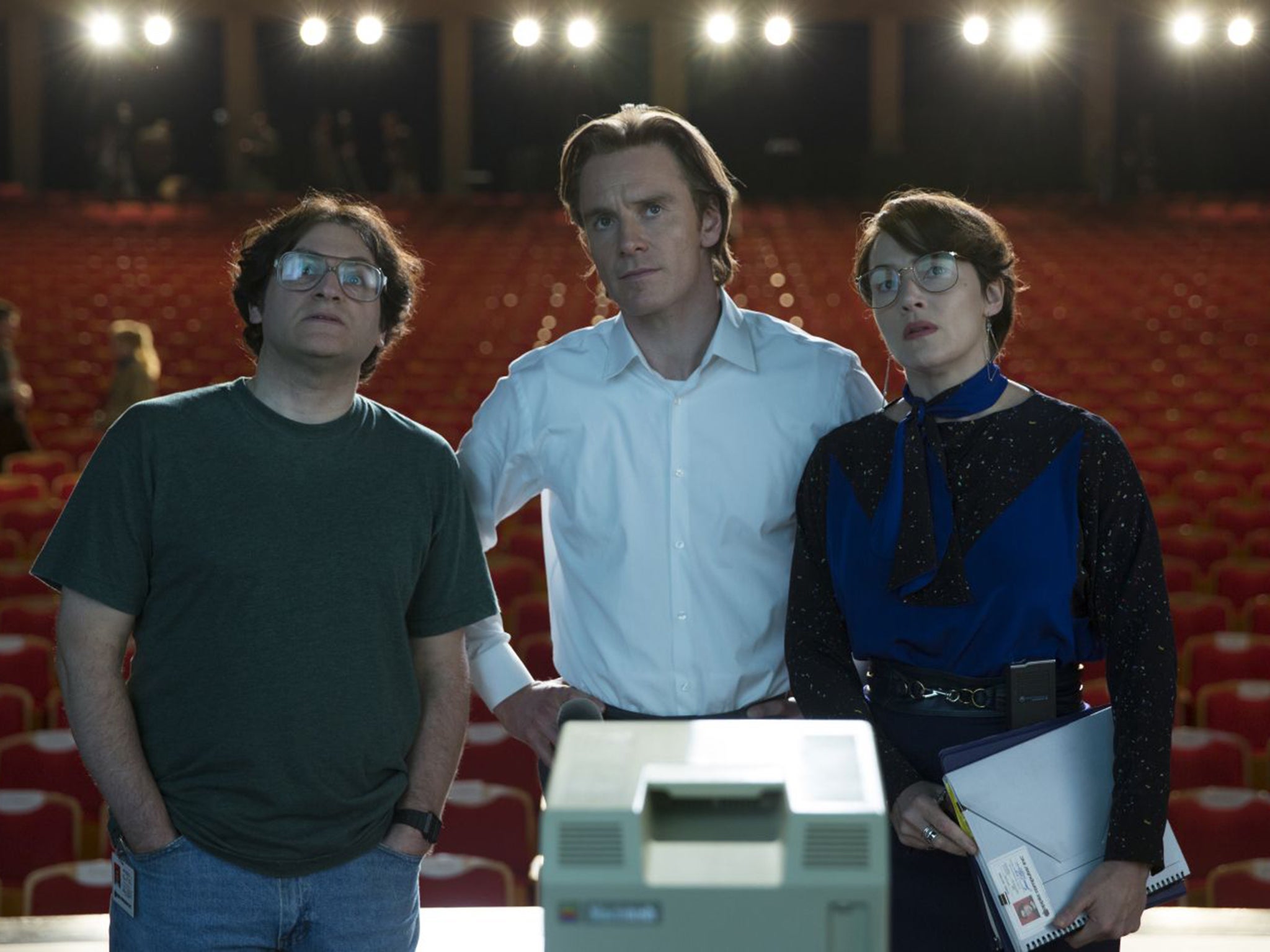 The iMac experience: Michael Stuhlbarg, Michael Fassbender and Kate Winslet star in ‘Steve Jobs’