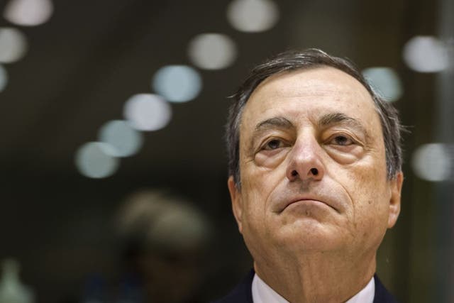 Mario Draghi addresses the European Parliament in Brussels