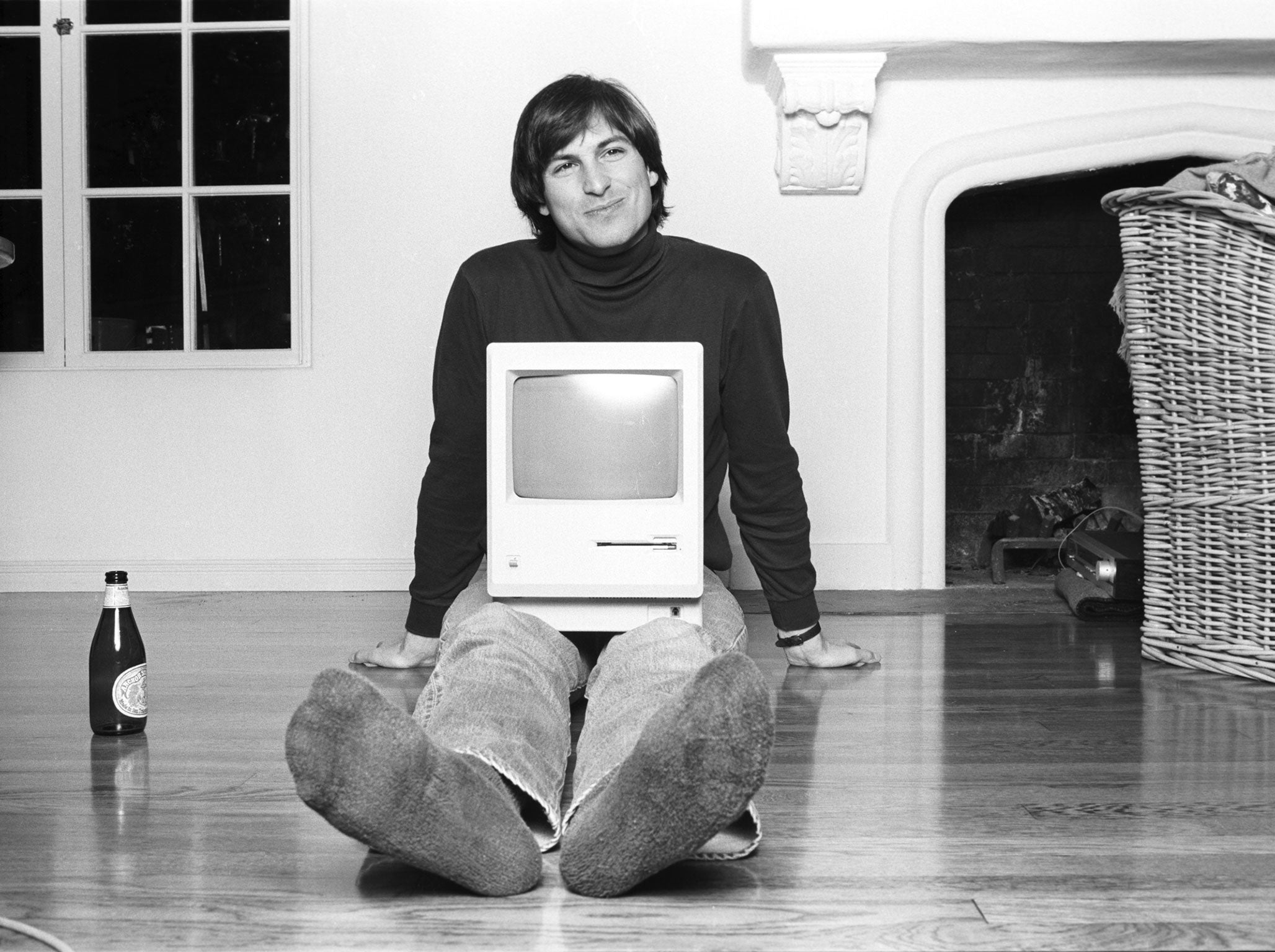 An early picture of Jobs, as featured in the Man in the Machine