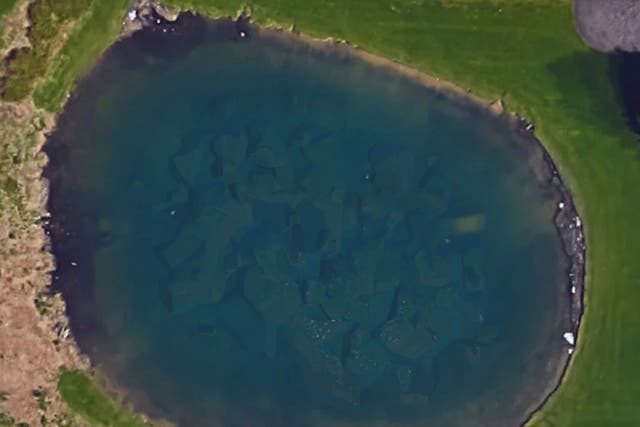 Davie Lee Niles was found in a submerged car, seen in the top right-hand corner of the pond on Google Maps