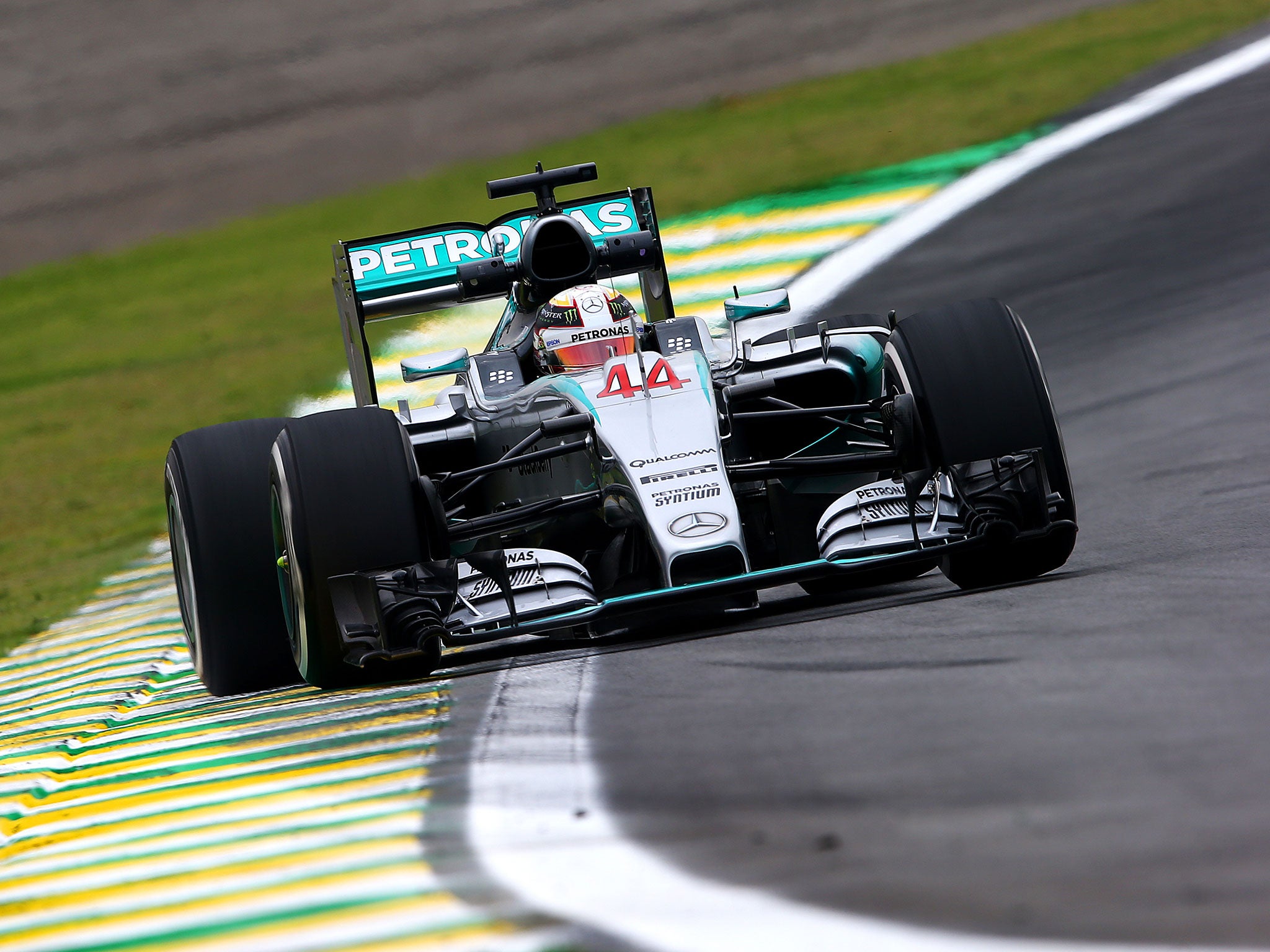 Lewis Hamilton finished first practice fastest in Brazil