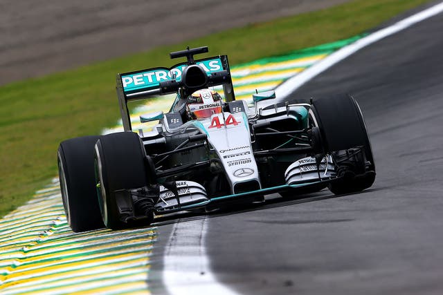 Lewis Hamilton finished first practice fastest in Brazil