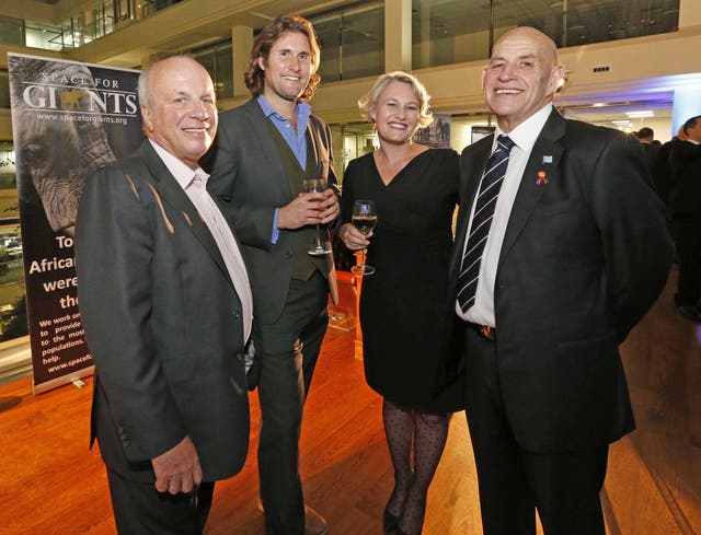 (From left), FA chairman Greg Dyke, Space for Giants CEO Dr Max Graham, Botswana Tourism executive Jillian Blackbeard and High Commissioner Roy Blackbeard at the Giants Club event.