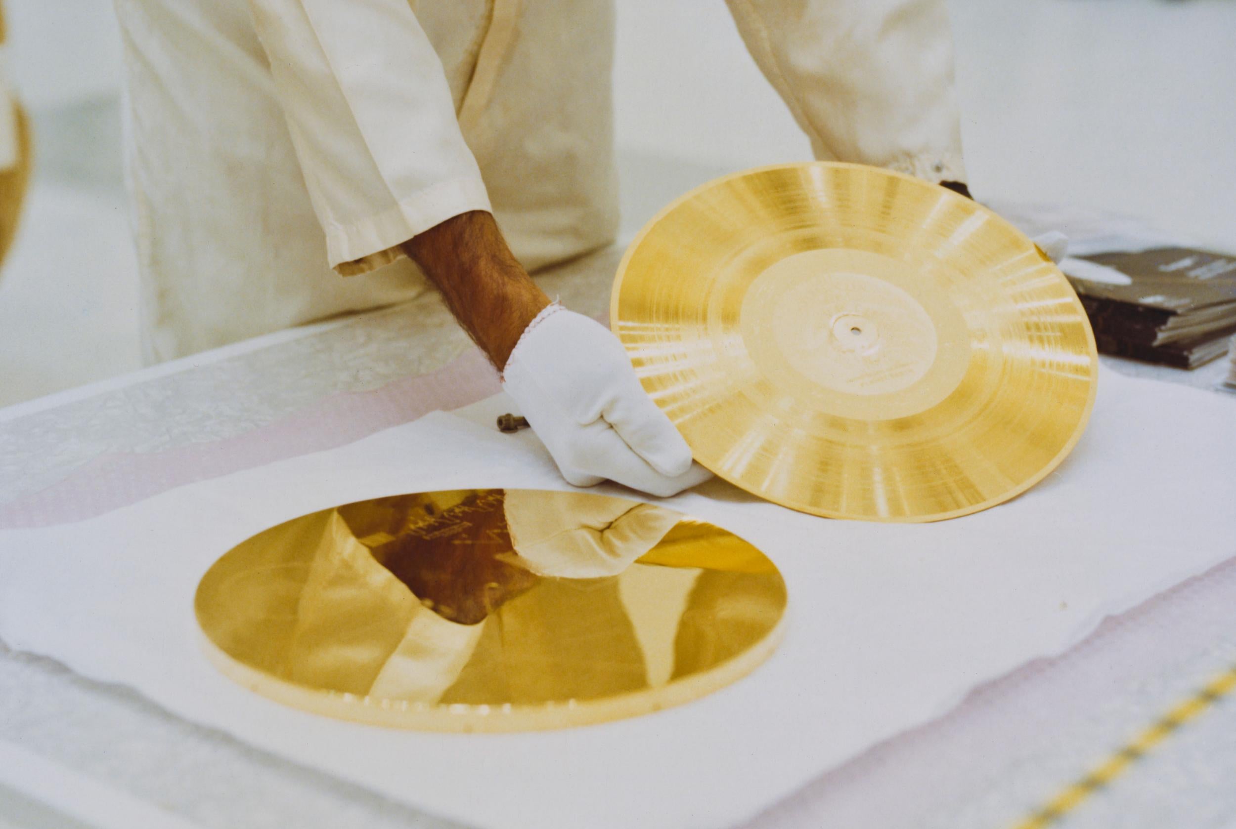 One of the Golden Records before being attached to the Voyager probe