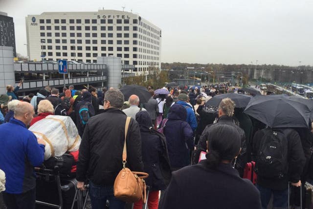 Hundreds of passengers were evacuated from Gatwick Airport's North Terminal on Saturday morning.