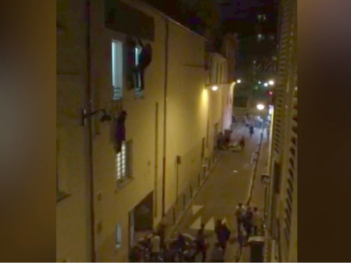 Paris attack: Video shows victims desperately fleeing Bataclan theatre ...