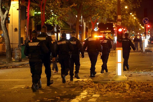 French police outside the Bataclan Concert Hall