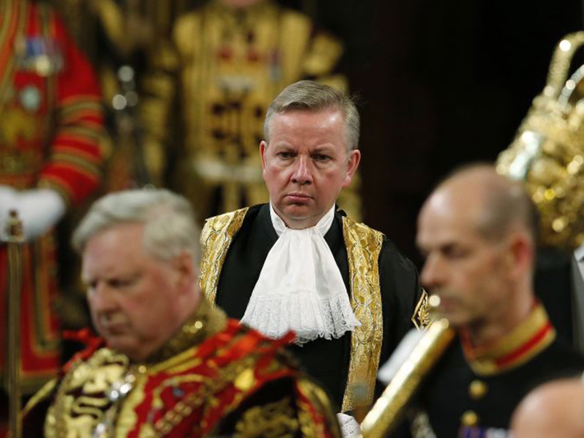 Justice Secretary Michael Gove attends the State Opening of Parliament in the House of Lords